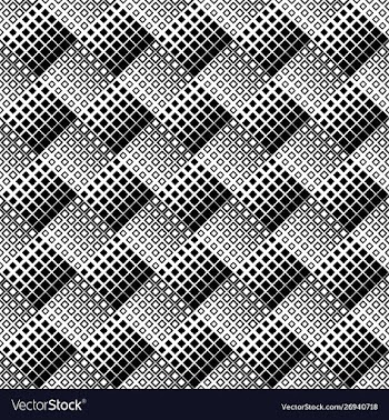 Seamless abstract black and white square pattern vector image