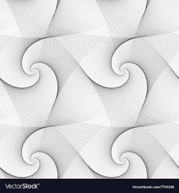Seamless abstract black white spiral pattern vector image