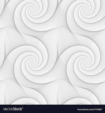 Seamless abstract black white spiral pattern vector image