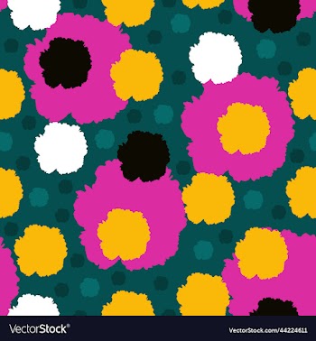 seamless abstract bright floral pattern