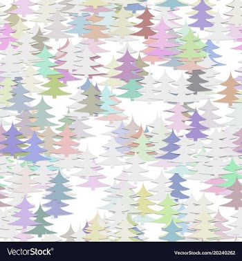 Seamless abstract chaotic pine tree background vector image