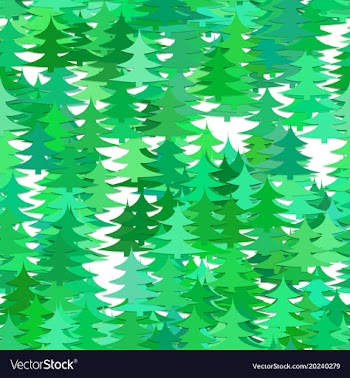 Seamless abstract chaotic pine tree background vector image