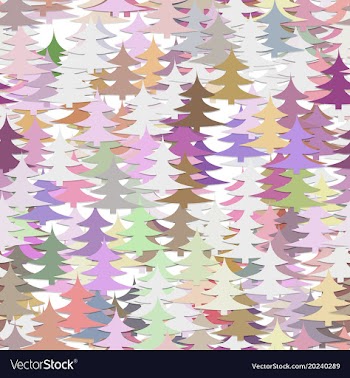 Seamless abstract chaotic pine tree background vector image