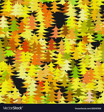 Seamless abstract chaotic pine tree background vector image