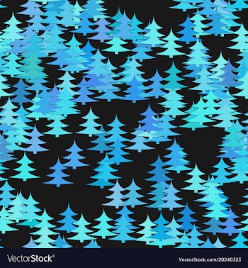 Seamless abstract chaotic pine tree background vector image