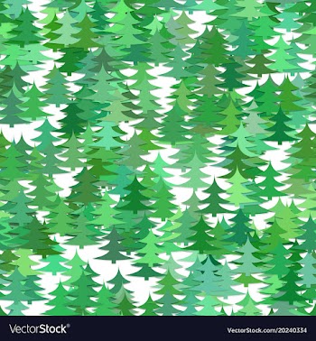 Seamless abstract chaotic pine tree background vector image