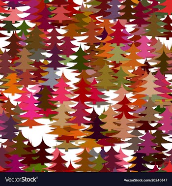 Seamless abstract chaotic pine tree background vector image
