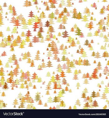 Seamless abstract chaotic pine tree background vector image