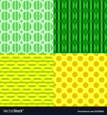 Seamless abstract circle pattern background set vector image