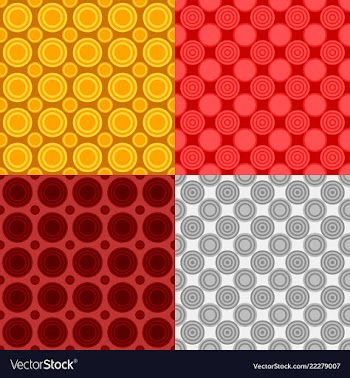 Seamless abstract circle pattern background sets vector image