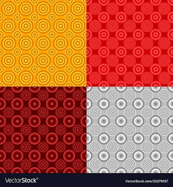 Seamless abstract circle pattern background sets vector image