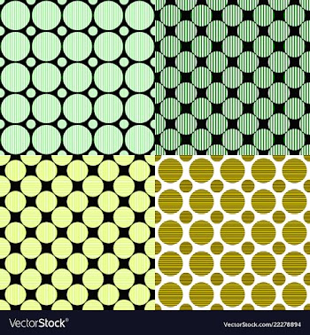 Seamless abstract circle pattern design vector image
