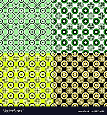Seamless abstract circle pattern design vector image