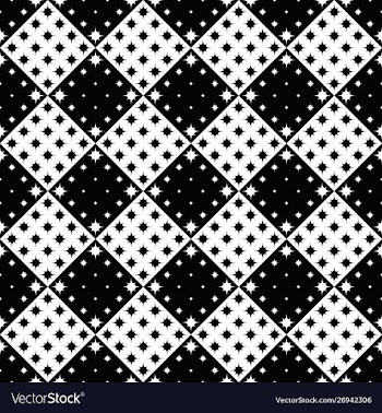 Seamless abstract curved star pattern background vector image
