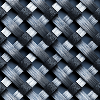 Seamless Abstract Geometric Pattern in Metallic Wire Lattice