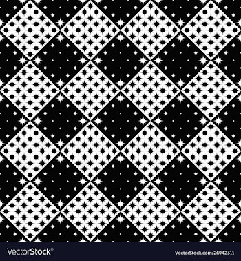 Seamless abstract geometrical curved star pattern vector image