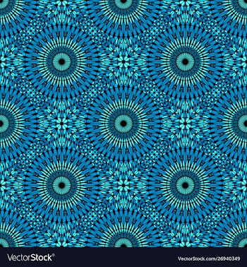 Seamless abstract geometrical flower mandala vector image