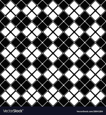 Seamless abstract monochrome diagonal square vector image