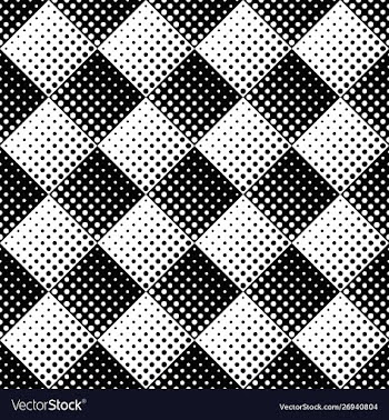 Seamless abstract monochrome geometrical circle vector image
