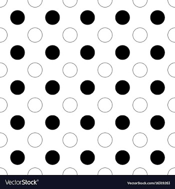 Seamless abstract monochrome polka dot pattern vector image