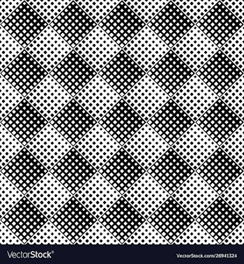 Seamless abstract monochrome rounded square vector image