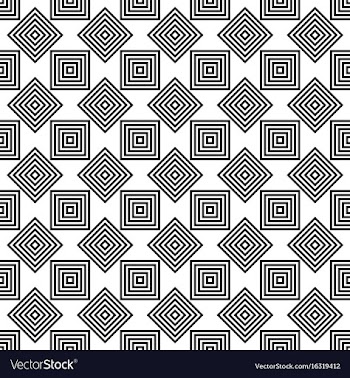 Seamless abstract monochrome square pattern vector image