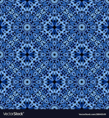 Seamless abstract oriental floral petal pattern vector image
