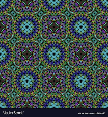 Seamless abstract oriental floral petal pattern vector image
