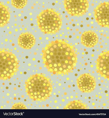 seamless abstract pattern yellow circles on light