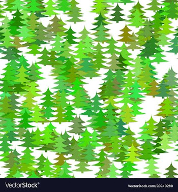 Seamless abstract random pine tree pattern vector image