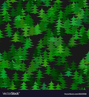 Seamless abstract random pine tree pattern vector image