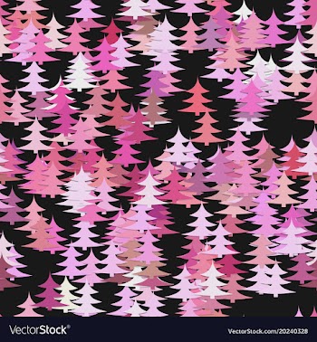 Seamless abstract random pine tree pattern vector image