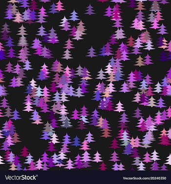 Seamless abstract random pine tree pattern vector image