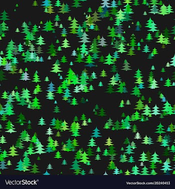 Seamless abstract random pine tree pattern vector image