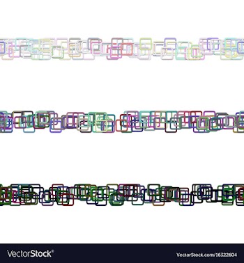 Seamless abstract square pattern text divider vector image