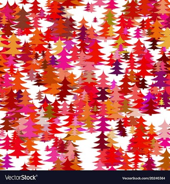 Seamless abstract stylized random pine tree vector image