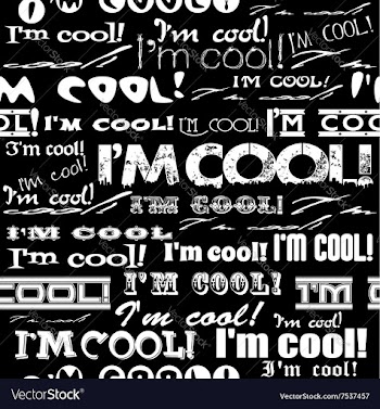 Seamless abstract text pattern - Im cool vector image