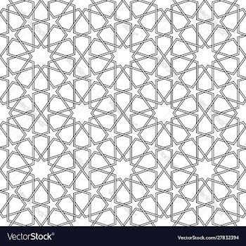 Seamless arabic geometric ornament in black and vector image