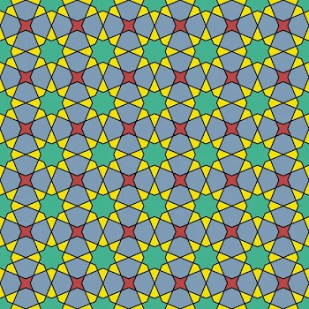 Seamless arabic geometric ornament in color.Arabic style.