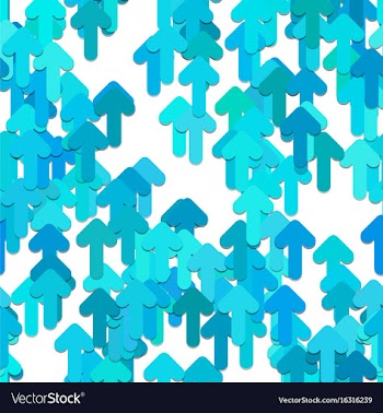 Seamless arrow background pattern - from rounded vector image