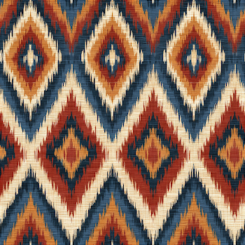 Seamless Aztec-Inspired Ikat Pattern