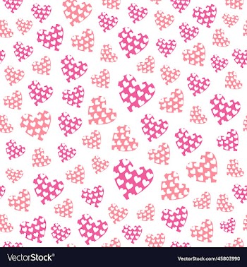 seamless background with different hearts