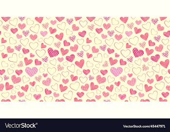 seamless background with stylized hearts