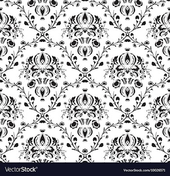 Seamless baroque pattern vector image