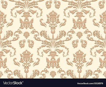 Seamless baroque pattern vector image