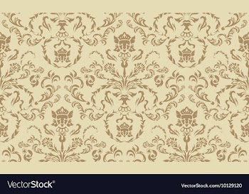 Seamless baroque pattern vector image