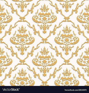 Seamless baroque pattern vector image
