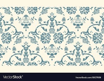 Seamless baroque pattern vector image
