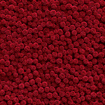 Seamless Bed of Deep Red Roses