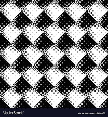 Seamless black and white abstract circle pattern vector image